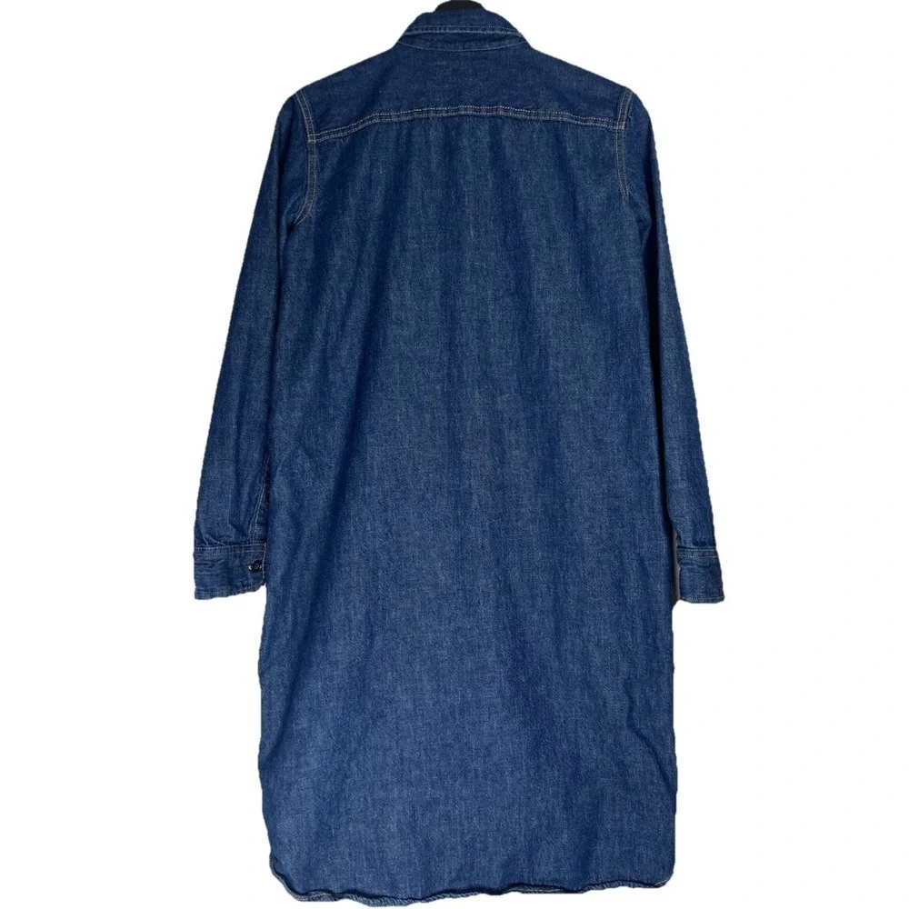 Lauren Ralph Lauren Denim Shirt Dress Blue Long Sleeve Button Front S No Belt
